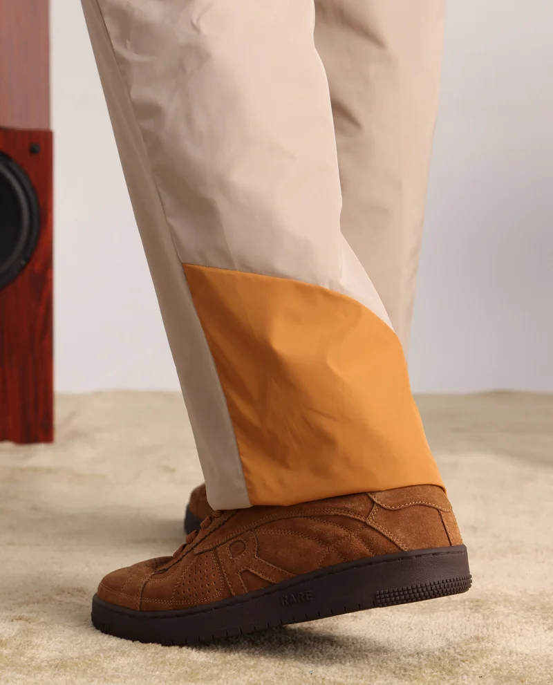 Rare Rabbit Men's Cut And Sew Regular Fit Trackpant