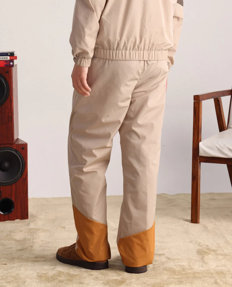 Rare Rabbit Men's Cut And Sew Regular Fit Trackpant