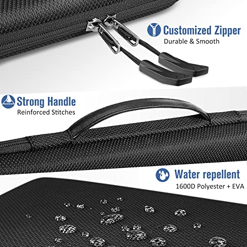 FINPAC Hard Laptop and Tablet Sleeve Case for 13.6-inch MacBook Air M4 A3241 2025 M3 A3113 2024, 14-inch MacBook Pro M5/M4/M3 2025-2021, Laptop 13", Surface Pro 12", iPad, Shockproof Briefcase, Black - Image 5