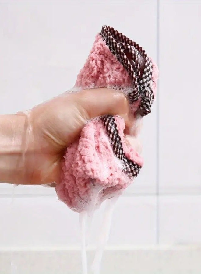 ماسية 5 قطع مناشف مطبخ مزدوجة الوجه ، قطن فليني ناعم وماص، تجف بسرعة ولا تتساقط، مع حلقة تعليق - Image 4