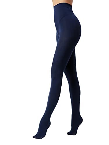 EVERSWE Women's 80 Den Soft Opaque Tights, Women's Tights (S/M, Navy) - Image 3
