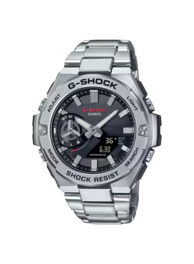 جي شوك ساعة رجالية ستانلس ستيل تناظرية رقمية -- - . مم - Image 1