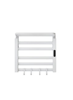 Heated Towel Rack for Bathroom, Towel Warmer with Top Shelf, Wall Mounted Towel Warmer Rack, Hard-Wired/Plug-in