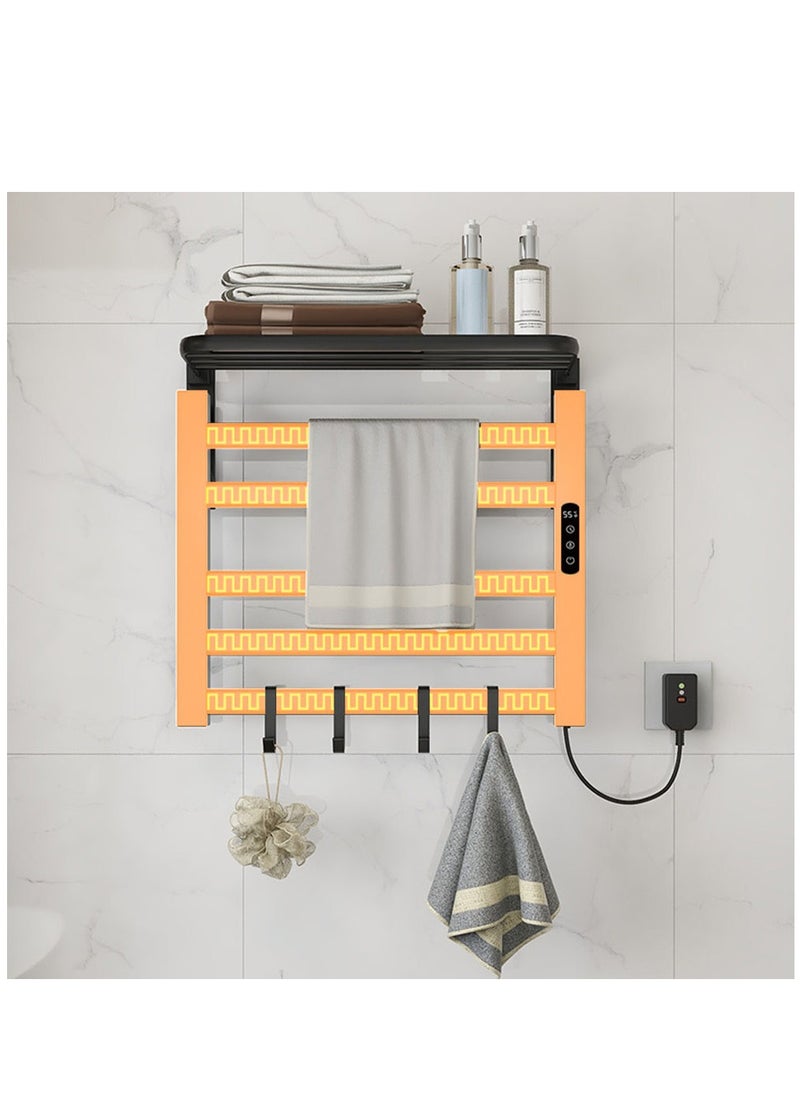 Arabest - Heated Towel Rack for Bathroom, Towel Warmer with Top Shelf, Wall Mounted Towel Warmer Rack, Hard-Wired/Plug-in - Image 1