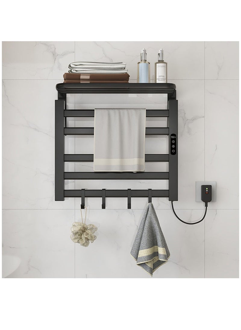 Arabest - Heated Towel Rack for Bathroom, Towel Warmer with Top Shelf, Wall Mounted Towel Warmer Rack, Hard-Wired/Plug-in - Image 1