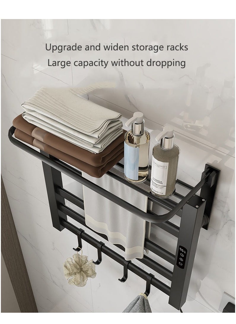 Arabest - Heated Towel Rack for Bathroom, Towel Warmer with Top Shelf, Wall Mounted Towel Warmer Rack, Hard-Wired/Plug-in - Image 1