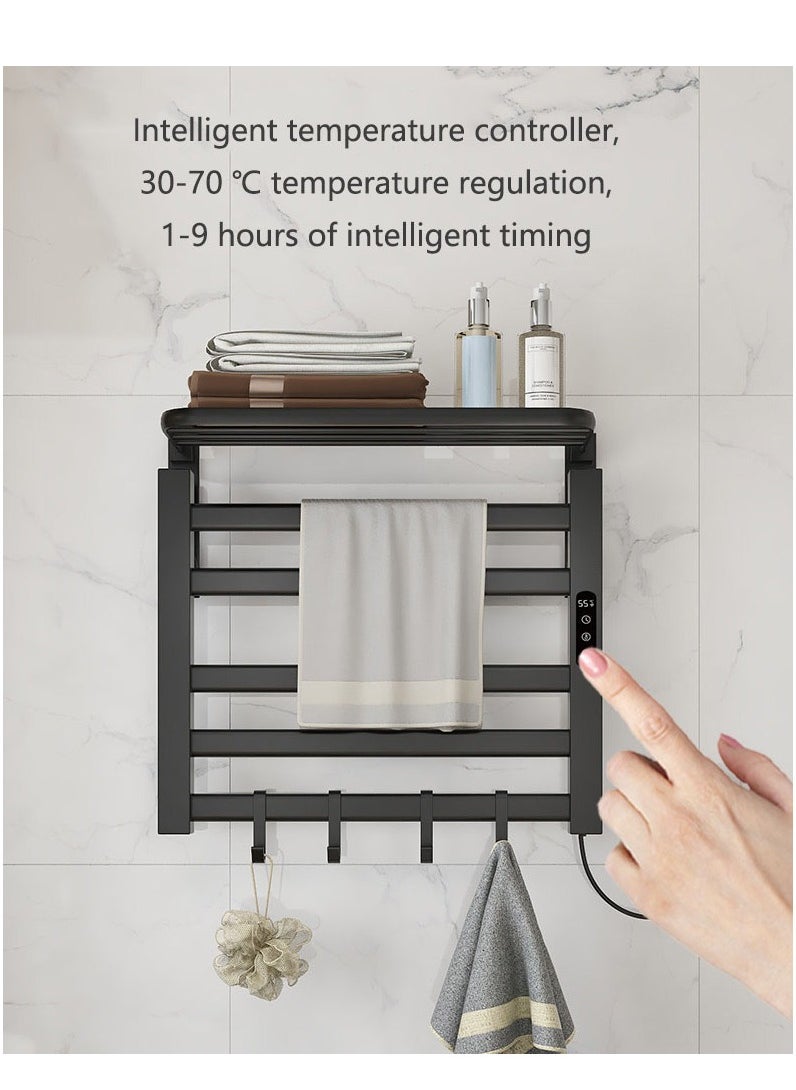 Arabest - Heated Towel Rack for Bathroom, Towel Warmer with Top Shelf, Wall Mounted Towel Warmer Rack, Hard-Wired/Plug-in - Image 1