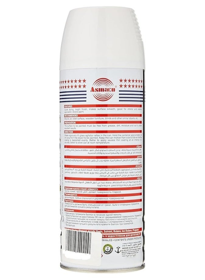 Asmaco Spray Paint  White 400ml - Image 3
