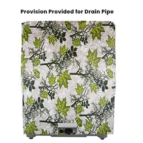 E-Retailer® Exclusive 3-Layered Polyester Combo Set of Appliances Cover (1 Pc. Fridge Top Cover, 3 Pc. Handle Cover, 1 Pc. of Microwave Oven Top Cover and 1 Pc. Semi Automatic Washing Machine Cover) (Color-Green, Design-Floral, Set Contains-6 Pcs.) - Image 4