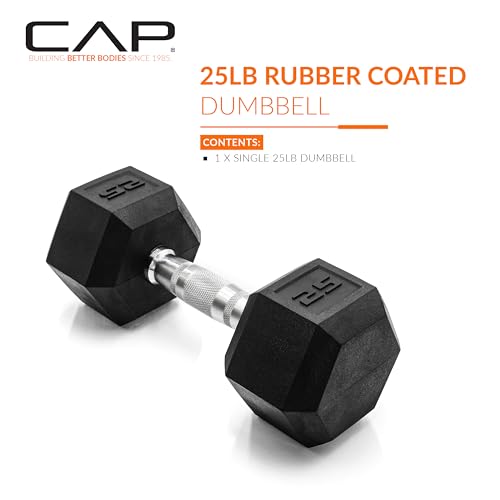CAP Barbell 25 LB Coated Hex Dumbbell Weight, New Edition - Image 2