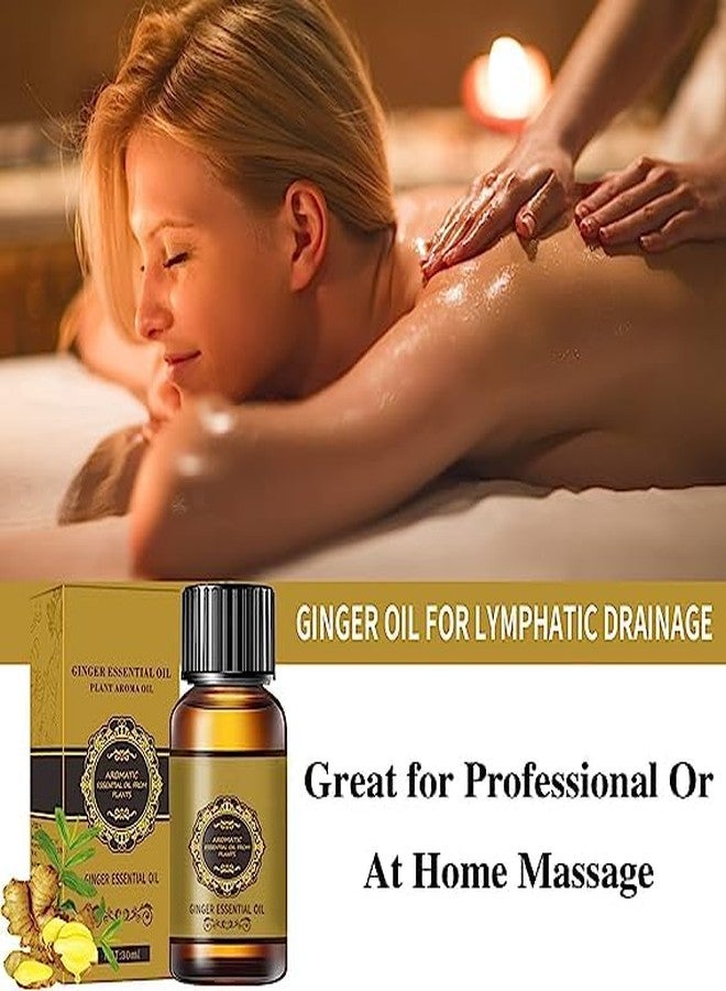 EXOMOON زيت إكسومون لفقدان الدهون، زيت الزنجبيل الطبيعي لتصريف السوائل من البطن، زيت تدليك أساسي للاسترخاء، للحفاظ على شكل مثالي للبطن والخصر 30 مل (عبوة من 3 قطع) - Image 5