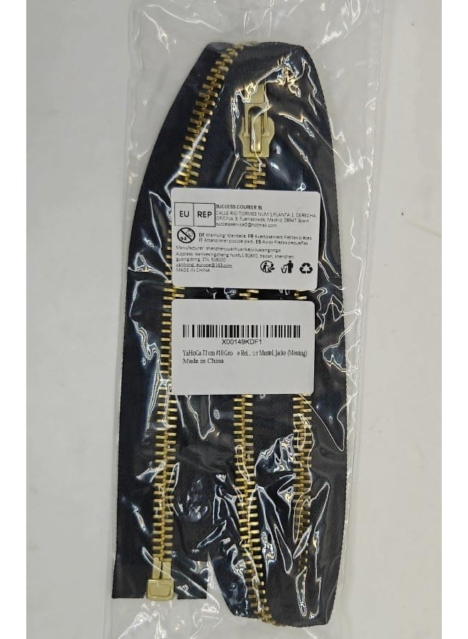 73 cm #10 Large Zip Metal Zip Separable Zip for Coat / Jacket (Brass) - Image 5