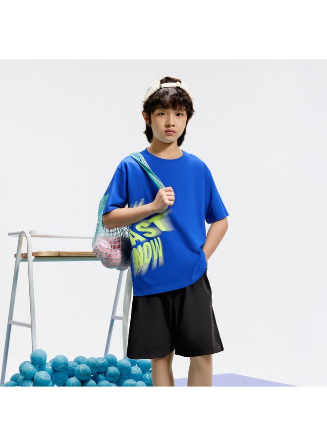 Balabala Quick-dry Cool Kids Tennis Outfit Boys' Sportswear Set Summer Short Sleeve Shorts Breathable Comfort For Big Kids - Image 4