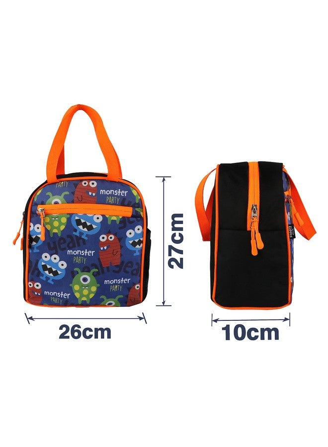 Smily Kiddos Joy Lunch Bag- Monster Theme - Blue| one Main Compartment | Best Birthday Return Gifts for Boys & Girls - Image 2