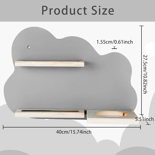 QILUCKY Wall Shelf for Toniebox and Tonie,Charging Station and 14 Tonie Figures Characters,Magnetic Wooden Shelf Compatible with Toniebox Audio Player & Character Easy Install (Gray) - Image 3