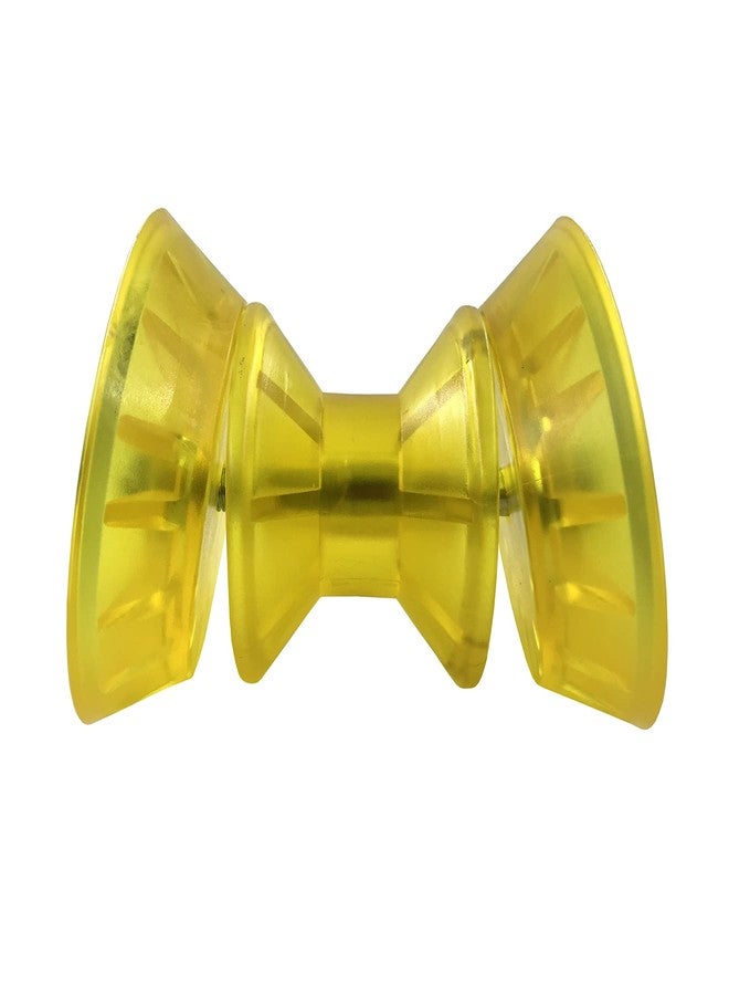 Wonwopn 3 Inch Boat Trailer Roller Assembly Bow Stop Bell Roller with 1/2 Inch Shaft fits 3 Inch Wide Bracket PVC Material Amber Color - Image 1