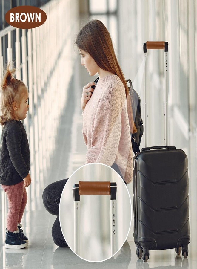 KINIVA Luggage Handle Wrap,Luggage Tags Identifiers for Suitcase,Cute Travel Accessories for Airplane Cruise,4 Pack (Brown) - Image 4