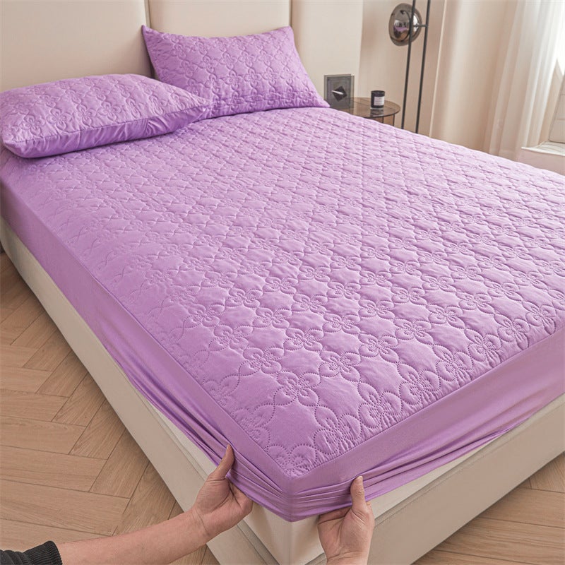 Fittedsheets Waterproof Quilted Bed Hat Bedspread El Protective Cover Sanding Dust Cover Urine Proof - Image 4