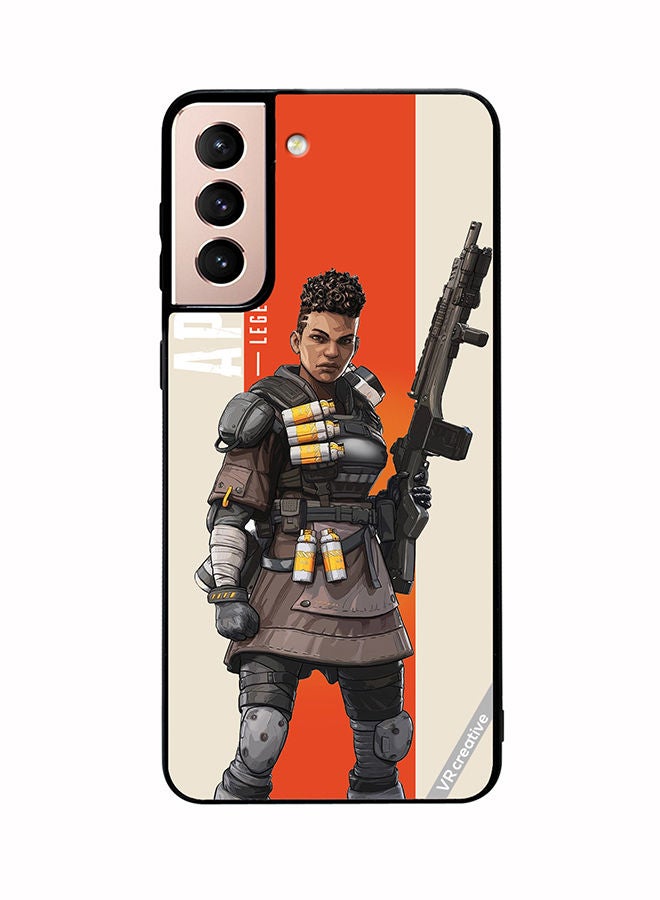 VR CREATIVE Protective Case Cover For Samsung Galaxy S21 5G Apex Legends Bangalore Design Multicolour - Image 1