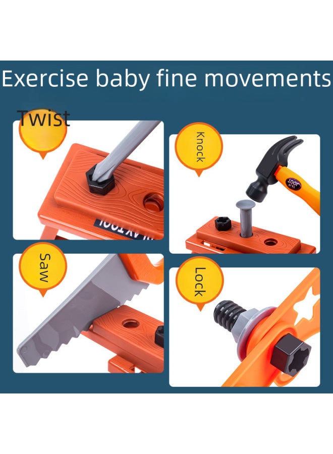 مجموعة ألعاب صندوق أدوات الأطفال للأولاد، مفك براغي محاكاة للإصلاح، مفك براغي متعدد الوظائف، اللون: مجموعة أدوات 【كهربائية】 (68 قطعة) (مع صندوق أدوات) - Image 4