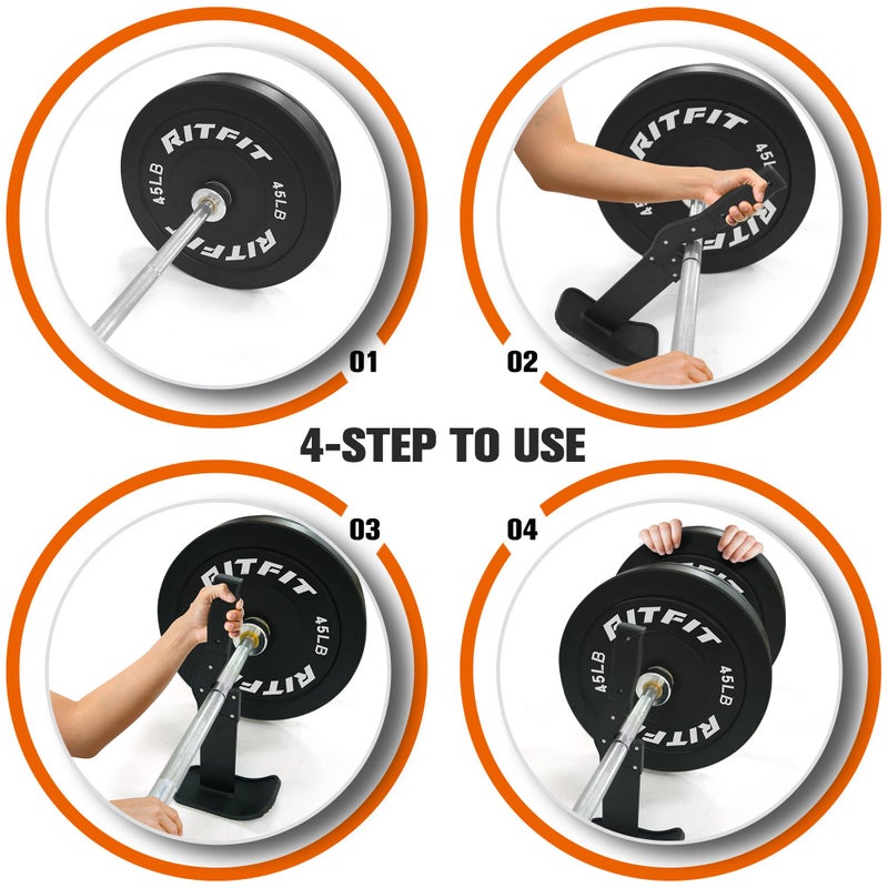 RitFit Deadlift Jack/Barbell Jack Unload 660LB Barbell Stand with Non-Slip Handle and Base, Perfect for Deadlift and Powerlifting - Image 4