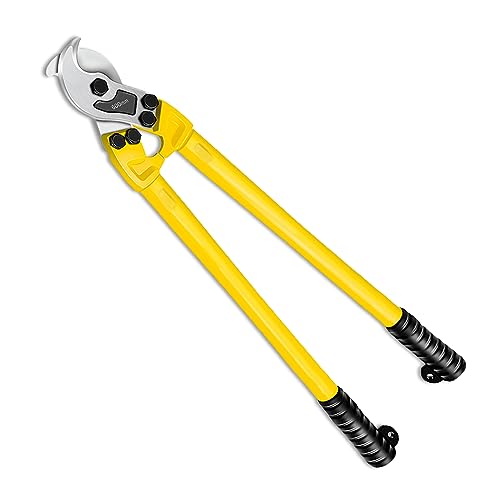 AUPREX 24 Inch Heavy Duty Cable Cutter, Carbon Steel Wire Rope Cutter for Aluminum and Copper Wire Rope, Multi-Functional Labor Saving Long Arm Wire Cutter Pliers with Ergonomic Design - Image 1