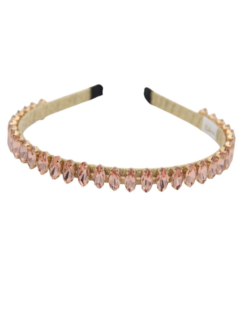 D'Daniela Headband Amy For Girls Red Pink Stones - Image 1
