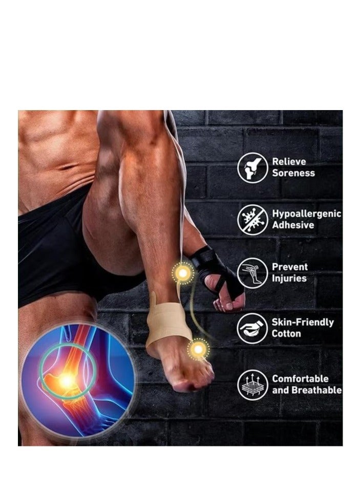 4 Pcs Kinesiology Tape for Ankle, Pain Relief, Prevent Ankle Sprain, Provide Support for Ankle Ligament, Elastic Athletic Tape, Breathable K Tape for Daily - Image 5