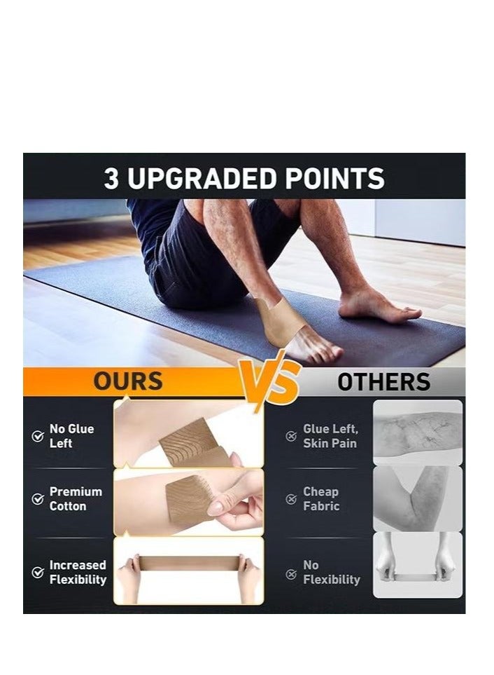 4 Pcs Kinesiology Tape for Ankle, Pain Relief, Prevent Ankle Sprain, Provide Support for Ankle Ligament, Elastic Athletic Tape, Breathable K Tape for Daily - Image 2