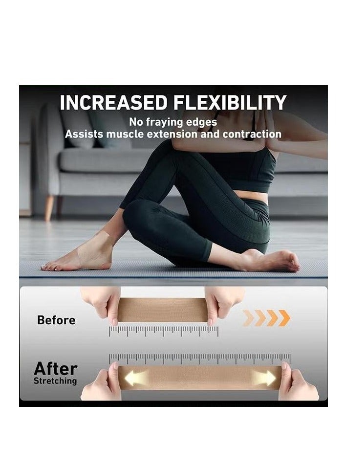 4 Pcs Kinesiology Tape for Ankle, Pain Relief, Prevent Ankle Sprain, Provide Support for Ankle Ligament, Elastic Athletic Tape, Breathable K Tape for Daily - Image 4
