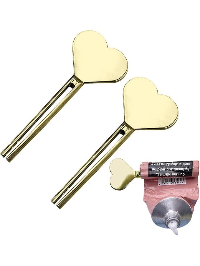 Gold Toothpaste Tube Squeezer Stainless Steel Roller Wrench - Image 1