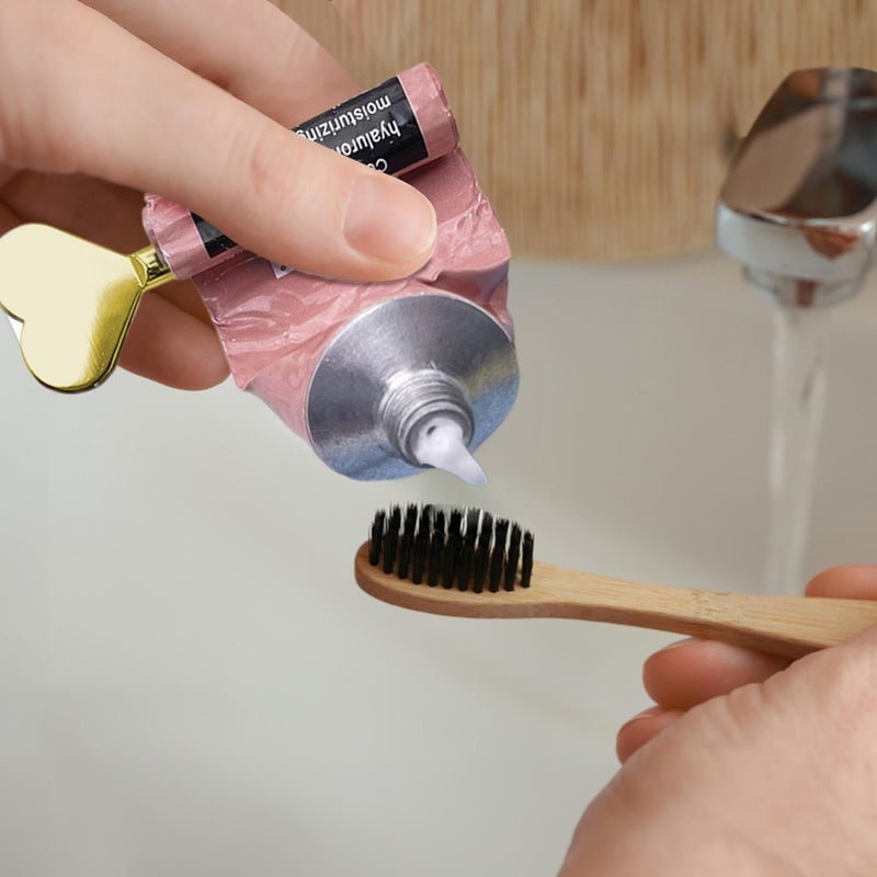 Gold Toothpaste Tube Squeezer Stainless Steel Roller Wrench - Image 3