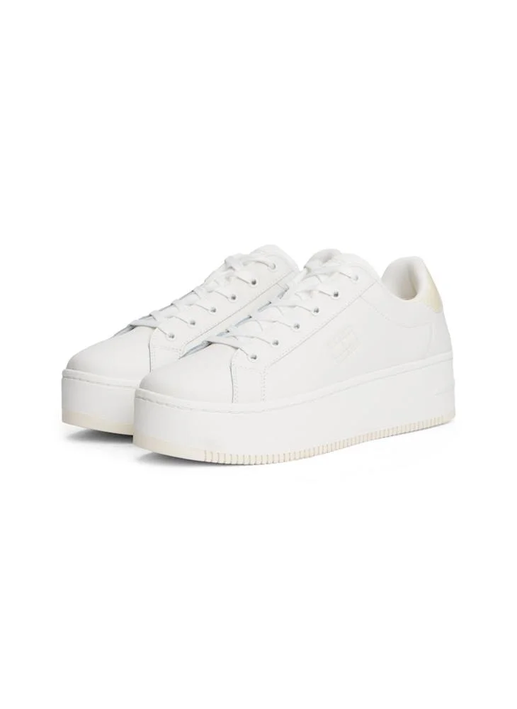 TOMMY JEANS Fine Cleat Platform Trainers With Leather