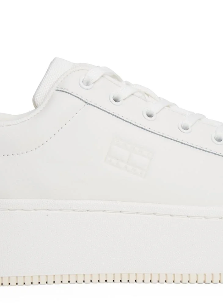 TOMMY JEANS Fine Cleat Platform Trainers With Leather