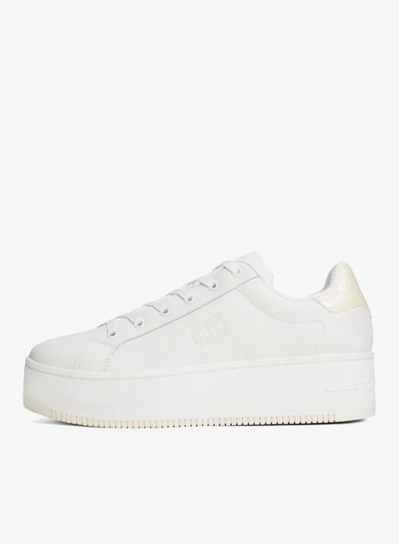 تومي جينز أحذية رياضية فاخرة بكعب سميك من الجلد