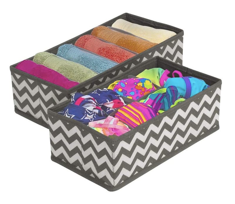 YUPPIN YUPPIN innerwear drawer organizer 4 set closet divider for tie socks bra baby cloths and belt foldable washable Wave  - Image 3