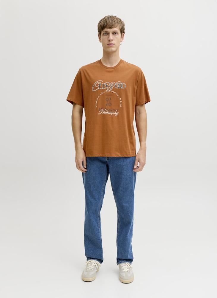 ج ج ريبل تيشيرت برقبة مستديرة وشعار وقصة مريحة - Image 4