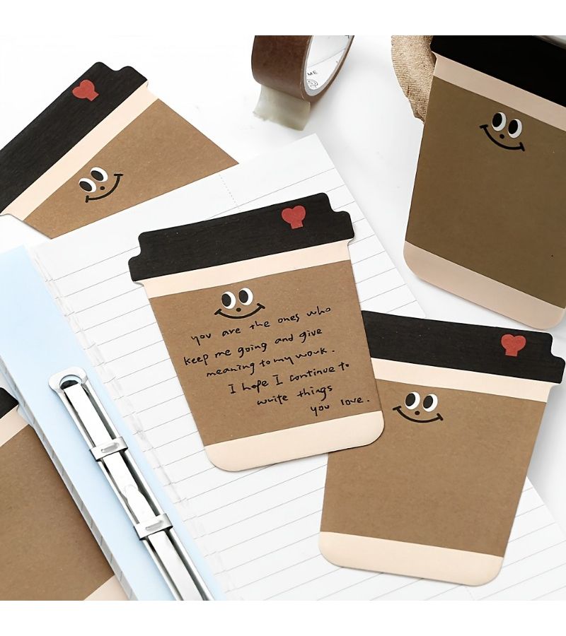 4pcs Cute Food Shaped Sticky Notes Fun Cartoon Patterns Moderate Adhesive Strength Won Tear Paper For Daily Memos Study Marking Journal Decoration Students Office Use - Image 4