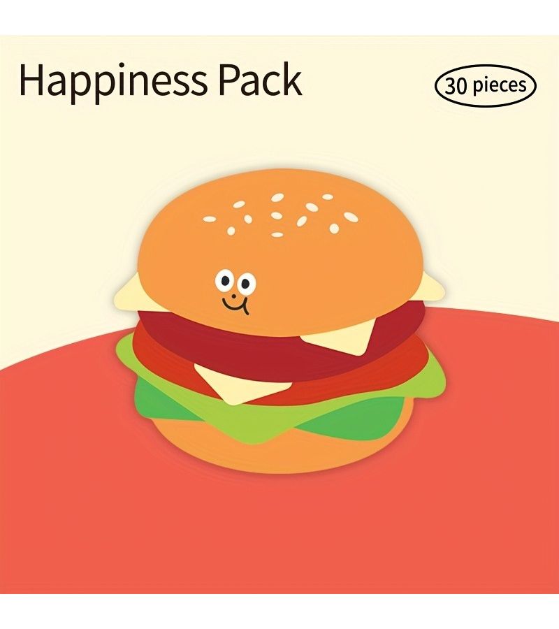 4pcs Cute Food Shaped Sticky Notes Fun Cartoon Patterns Moderate Adhesive Strength Won Tear Paper For Daily Memos Study Marking Journal Decoration Students Office Use - Image 2