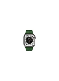 Apple Watch Band 42mm 44mm 45mm 49mm Magnetic Band D-buckle Silicone Sport Strap Replacement Wrist Band Green