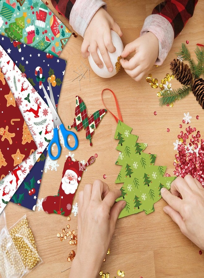Konsait 24 Sheets Christmas Scrapbook Paper 12x12 Double Sided Pattern Paper for Card Making, Craft, Gift Wrapping, Origami, Scrapbooking Supplies - Image 4