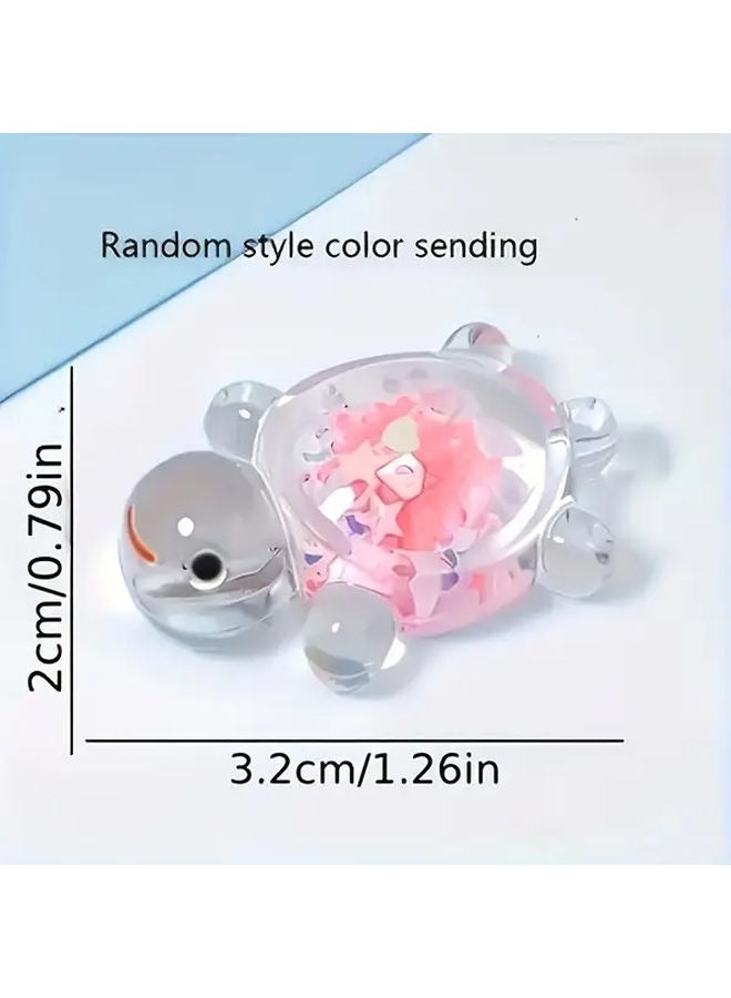 20 قطعة من قلادات السلاحف المتوهجة في الظلام بألوان عشوائية مختلطة، مفتاح ديكور من الأكريليك للتركيب الذاتي - Image 5