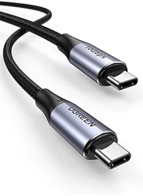 UGREEN USB C to USB C Cable 1M 100W PD Fast Charger Type C 4K 60Hz Video Monitor 10Gbps Data Lead Compatible with Thunderbolt 3 MacBook Pro 2020, iPad Air 5 4, Galaxy S22 S21, Pixel 7 6, Surface Dell