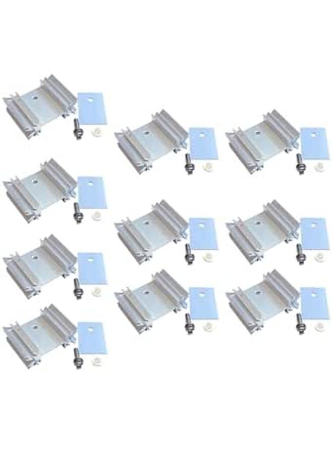To 220 Heat Sink Kit 40pc Aluminum Cooler with Insulators and Screws for Voltage Regulator Cooling - Image 1