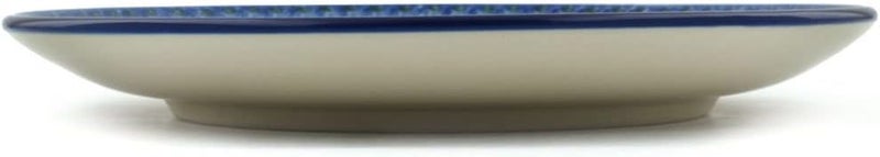 Polmedia Polish Pottery Authentic Polish Pottery Lunch Plate in Blue Poppies Design Handmade in Bolesawiec Poland by Ceramika Artystyczna  Certificate of Authenticity - Image 3