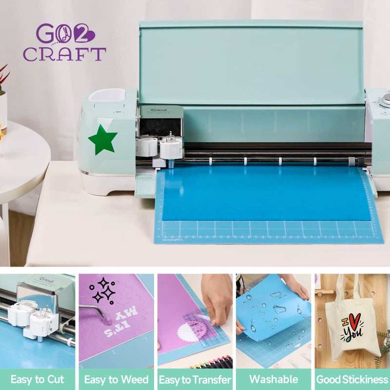 GO2CRAFT All-in-One Accessories Bundle, 90Pcs Ultimate Tools and Accessories with Vinyl, Weeding Tools, Transfer Tape, Crafting Starter Kit - Image 5