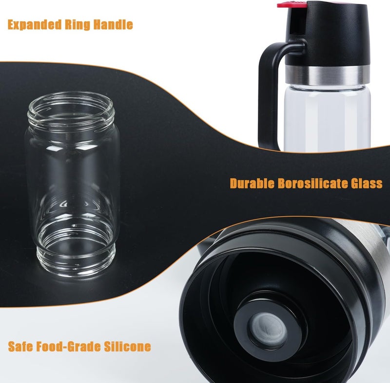 Ecopandy Honey Dispenser No Drip with Base 2025 Upgrade, 12OZ Glass Honey Jar pot with Handle, Syrup Dispenser for Coffee or Tea, Mess Free Honey Dispenser for Honey and Syrup, Honey Container - Image 5