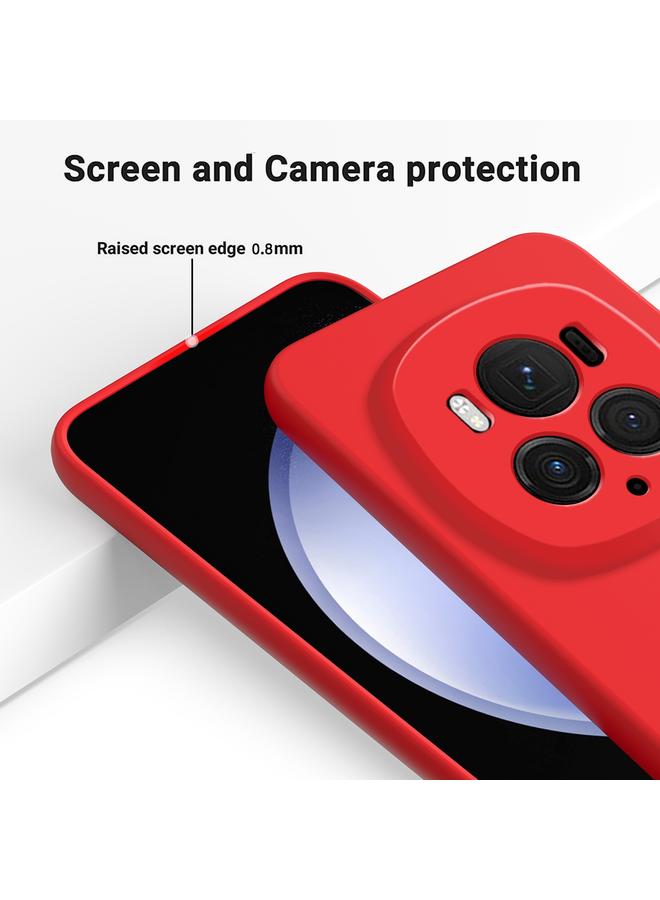 اس-توب جراب لهاتف Honor Magic6 Pro، جراب هاتف مقاوم للصدمات من السيليكون السائل بلون نقي - Image 5