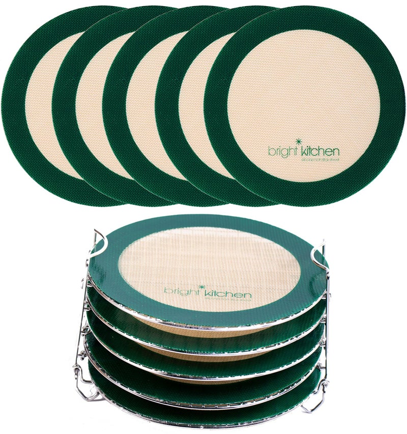 5 Dehydrating Sheets Compatible With Ninja Foodi Dehydrator  8 Circle Non Stick Drying Herbs Chips Fruit Leather Jerky Food Liner Mats Pressure Cooker