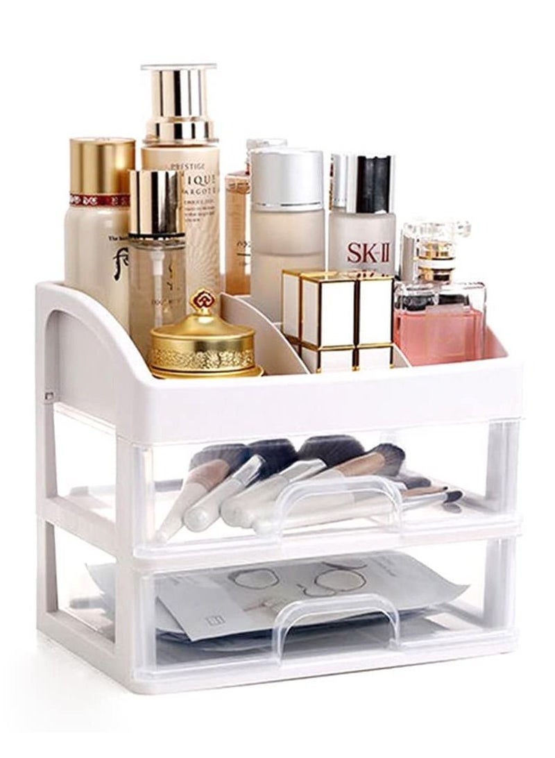 KASTWAVE Makeup Organizer, with 2 Drawers Cosmetic Display Cases, Makeup Storage Box - Image 1